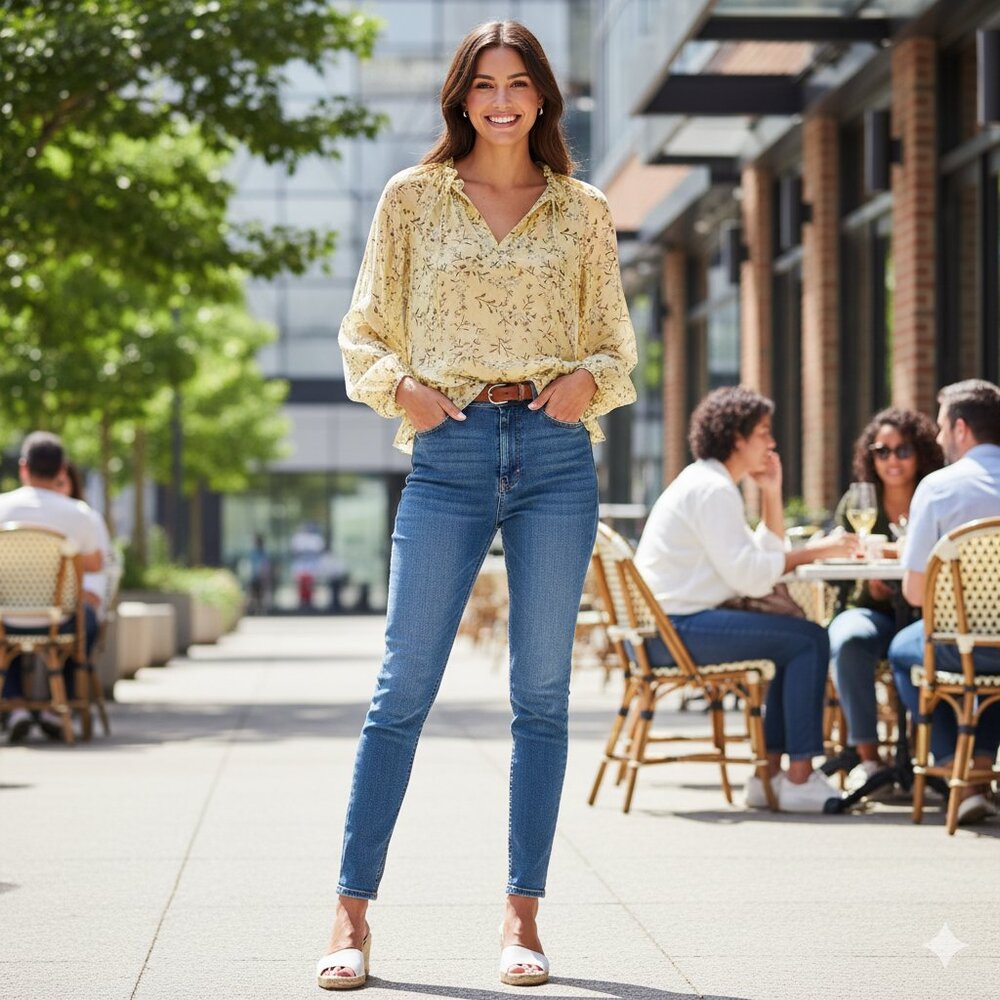 Ulla Johnson Rosine Silk Blouse in Acacia Yellow size 6 like new